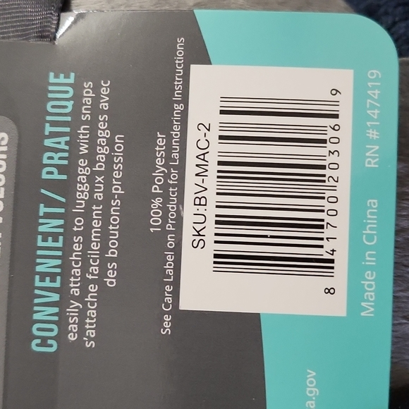 Bon Voyage Memory Foam Neck Pillow & Blanket Travel Gift Set - Picture 5 of 16